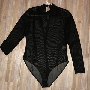 NEW black mesh body suit